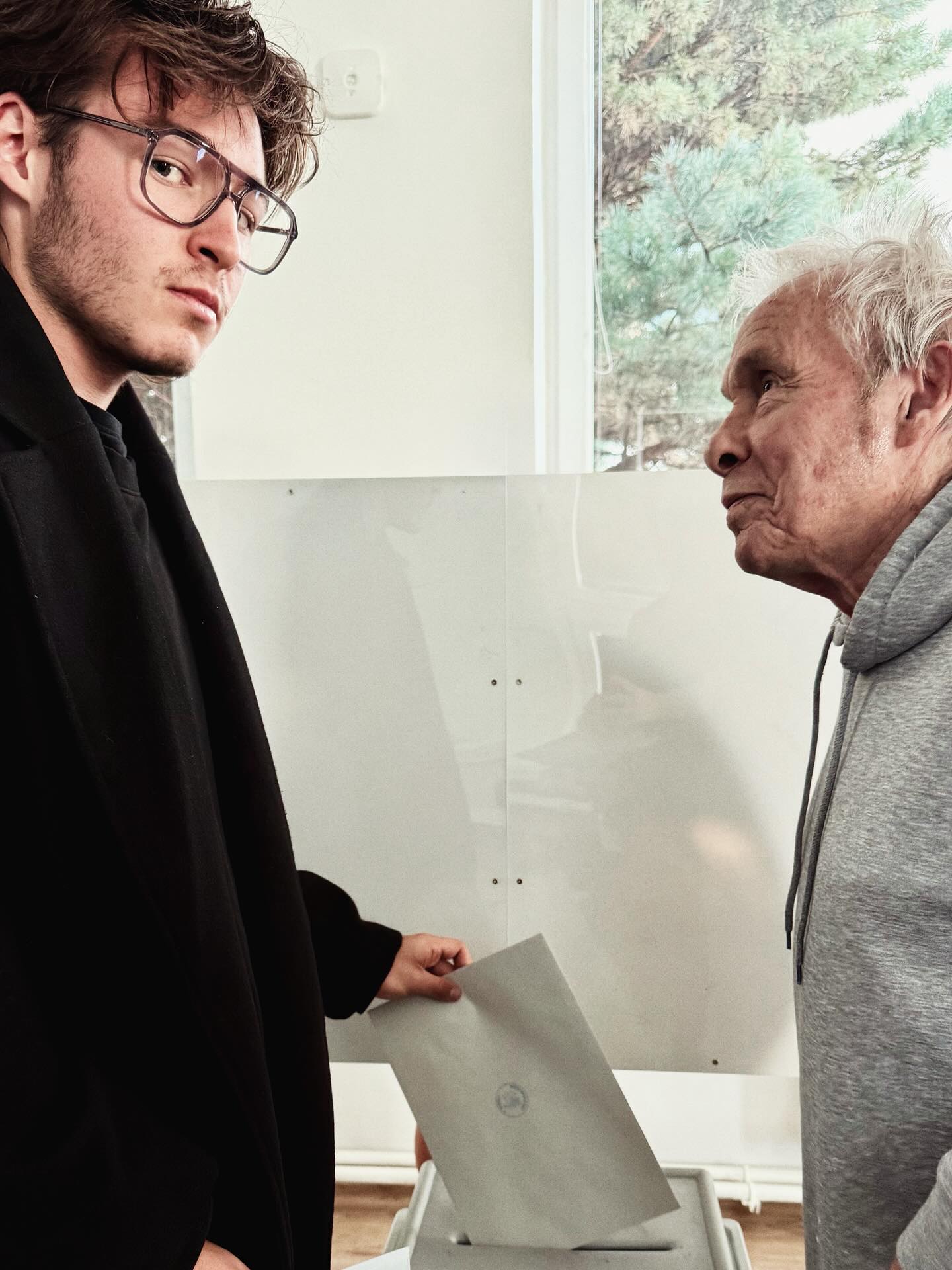 Jan Saudek so synom Matějom